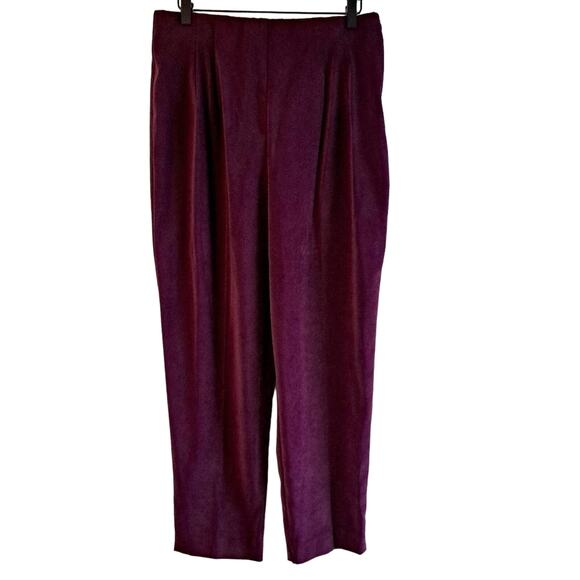 Briggs Faux Suede Pleated Front Pants - Picture 1 of 6